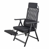 High-Back Ergonomic Reclining Chair with Footrest Adjustable Support Foldable Lounger with Footrest Integrated Headrest Office Furniture Reclines up to 170 Degrees for Gamers, Telecommuting Workers, Students