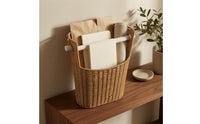 Rattan Toilet Use Paper Holder Slightly Tapered Woven Bathroom Basket Decorative