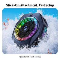 Phone Chiller 35W High High-Performance Gaming Phone Chiller 2-in-1 Attachment RGB Cooling Back Clip for Broadcaster S, Content Developer S