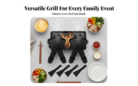 All-in-Complete Korean Type Barbecue Grill Adjustable Temperature Indoor Korean BBQ Grill Easy to Clean for Families, Foodies