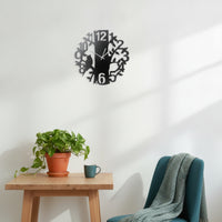 Silhouette Wall Clock Decorative Iron Wall Clock Elegant for Living Room, Office