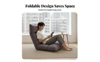 Foldable Design Adjustable Backrest Chair Back Support Multi-Position Floor Recliner High-Resilience Padding Lounge Seat Breathable Textile for Students, Gamers, Young Adults, Bedroom, Bay Window, Living Room