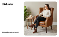 Highrear Design Tufted highrear side chair Armchair Western Country design Single Sofa Retro Look Accent Chair Thick Padded seat pad for Business Owners, Interior Decorators, Living Room, Office, study corner, Lounge Area
