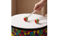 Tabletop Frame Drum with Wooden Drumsticks Floral Frame Drum with Drumsticks Padded Percussion Instrument Easy to Play for Music Teachers, Kids, Toddlers, Classroom, Playroom