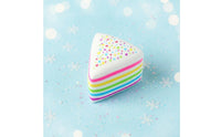 Stress Relief Sprinkle Cake Press Toy Soft Texture Cake Slice Fidget Toy for Children, Office, School