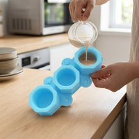Soft Drinks Silicone Ice Cube Tray with 3 Cavities, Food-Grade Diamond Shape for Whisky Cocktails, Fast-Freezing 80ml Capacity, Heat-Resistant