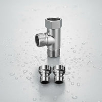 All Copper Construction 1-in-2-out Splitter Valve Chrome Plated 1/2 inch/2 Tee Connector Water Diverter for Bathroom