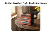 Orange Frame Small Parts Organizer Compact 6-Drawer Storage Box