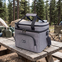 Soft-Sided Insulated Cooler Bag Wipe-Clean Cooler Bag with Zip Pocket Portable Leakproof for Picnic, Camping, Travel