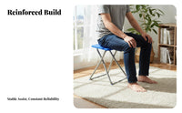 Foldable Stool with Handle Waterproof Foldable Footstool Easy Storage Portable Seat Space-Saving for Campers, commuters, Outdoors, Home, Camping, Fishing