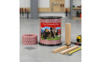 Electric Fence Rope with Stakes High Visibility Conductive Fence Rope Easy to Install for Farmers, Pasture, Farm