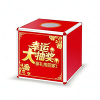 Lottery Box with Circular Slot Cube Drawing Box Sturdy for Prize Draws, Giveaways, Company Events
