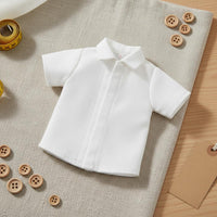 Casual Style White Doll Blouse Easy to Match BJD Doll Shirt Long Sleeve Option Toy Clothing