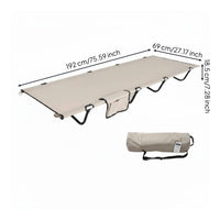 Foldable Aluminum Camping Cot Lightweight Folding Camp Bed Extra Wide Portable Outdoor Cot Easy Setup