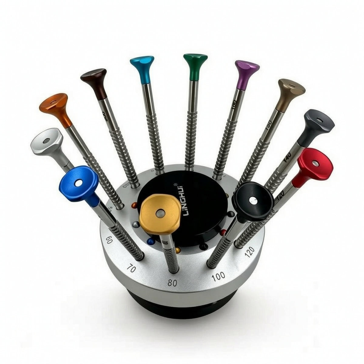 12 Pieces Screwdriver Set with Rotating Base Compact Screwdriver Set Precision Screwdrivers Multi-Function Tool Kit
