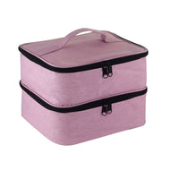 Nail Polish Bag with Handle Portable Nail Bag with Handle Organizer Case Compact Padded for Manicurists, Travel