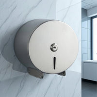 Stainless Steel Bathroom Tissue Dispenser with Shelf Rustproof Bathroom Tissue Holder with Shelf Corrosion-Resistant Compact for Businesses