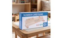 Educational Number Game Early Learning Wooden Game with Card Racks Sturdy Counting Toy for Classroom, Preschool