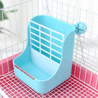 Bunny Hay Feeder with Hanging Hay Feeder Hooks, 2-in-1 Hay Rack and Food Bowl for Guinea Pigs, Anti-Waste Design for Chinchillas