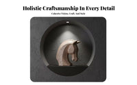 Resin Horse Ornament Faceted House Decoration Rustic
