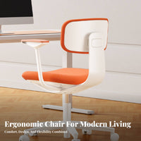 Thick Padded Seat Ergonomic Task Chair 360-Degree rotation mediumspine Mesh Task Chair space-saving Design Computer Seating Wheeled Base for Students, distant Workers, Adults, Study Room, Bedroom, Workspace