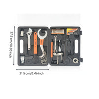 28 Pieces Cycle Repair Tool Kit Portable Bike Repair Kit Integrated Handle Compact Hard Plastic Bike Tool Set