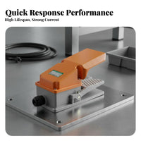 Long-Lasting Heavy Duty Foot Pedal Switch Silver Alloy Contacts Heavy Duty Foot Pedal Industrial Machine Switch for Factory Workers, Technicians, Professionals, Workshop, Production Line, Manufacturing Plant, Laboratory