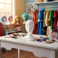 Foam ‌hairpiece Head Easy to Store ‌hairpiece Display mannequin Head Beauty Accessory for Cosplay Users, Salon