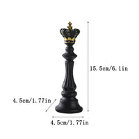 Chess King Figurine Sculptural Chess King Statue Timeless Ornament for Collectors