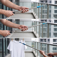 Stainless Steel Telescopic Grabber Hook for High-Rise Balconies and Clothes Drying