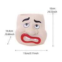 Human Head Planter Unique Gift Head Planter Cute Flower Pot for Tabletop