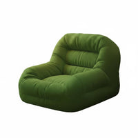 Retro Design Upholstered Cocoon Chair firm-density Foam padding Upholstered Armchair Sturdy Frame Single Sofa Textured Fabric for Young Adults, Apartment Dwellers, Book Lovers, Living Room, Bedroom, perusing corner