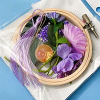 Handmade Car Decor, Embroidery Hoop Hanging Ornament 9.5×20cm, Suncatcher for Rearview Mirror, Cute Car Accessories for New Car Owners