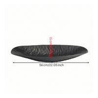 Tray with Hammered Surface Shallow Platter Minimalist Dish for Tea Service