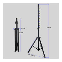 6 Pieces Sturdy Steel Tripod Speaker Stand Foldable Adjustable Speaker Stand High Weight Capacity Audio Gear for Stage, Karaoke