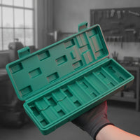Socket Wrench Storage Box Blow-Molded Socket Set Case Clamshell Empty for Mechanics, Home Handyperson, Workshop, Garage, Job Site
