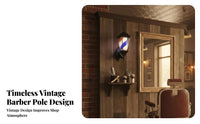 Haircut Pole High Brightness Rotating Haircut Pole Lamp Illuminated Rotating Sign Waterproof Wall Mounted Salon Lamp for Outdoor