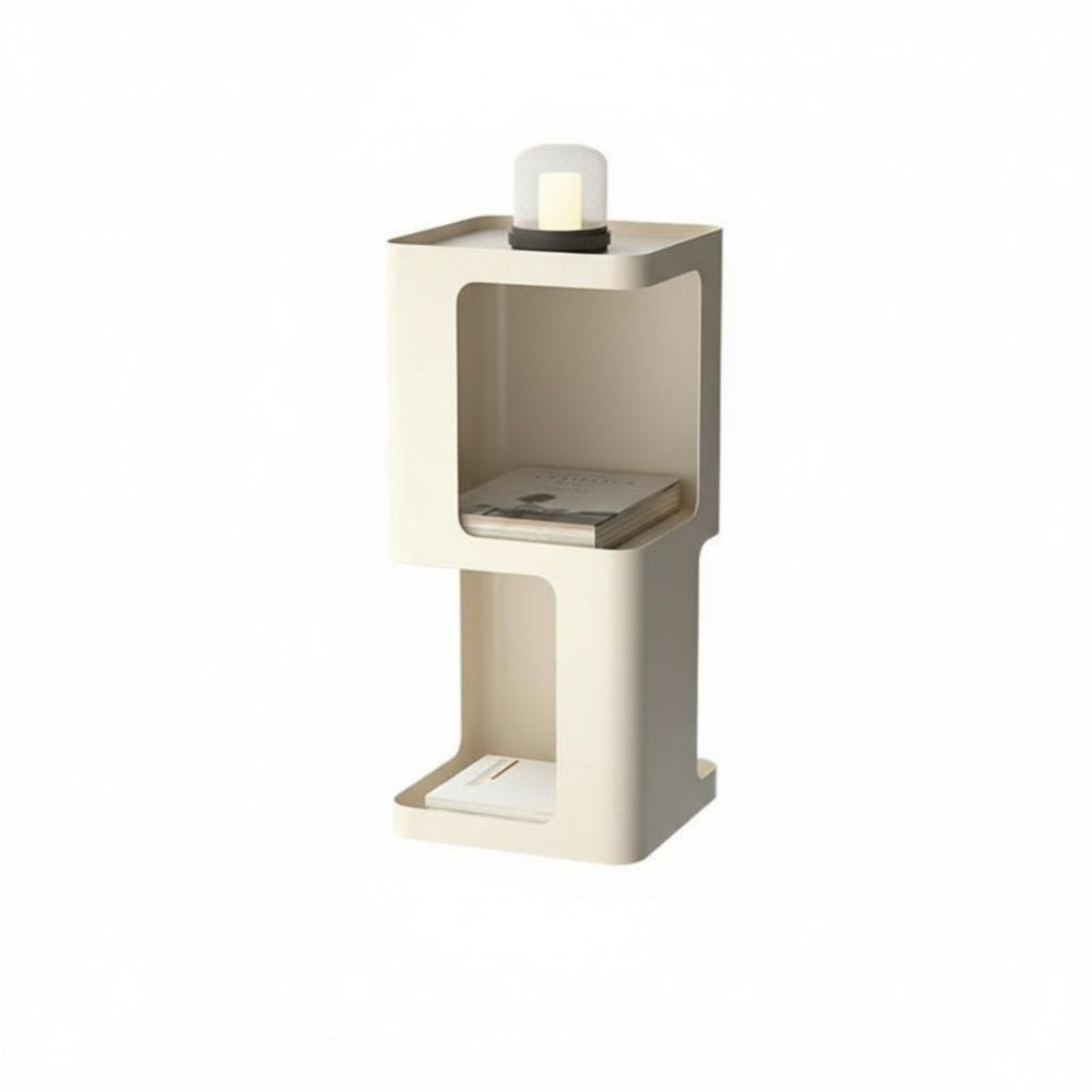 Space-Saving Narrow Two-Tier End Table Minimalist Design Multi-Level Stand exposedShelf Design Nightstand Modern Vibe for Apartment Dwellers, Students, Homeowners, Small Areas, Dorm Room, Hallway, Downice