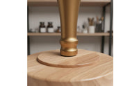Tabletop Hat Stand Detachable Design Hairpiece Stand Wooden Base Stable Support for Retail Store