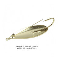 Foliage-shapedShaped Weedless Spoon Lure Reflective Finish Copper Spoon Lure Single Hook Fishing Gear Streamlined
