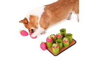 Mental Stimulation Strawberry Snuffle Mat Easy to Clean Strawberry Sniffing Mat Bite-resistantResistant Interactive Treat Brain-Teaser Toy Squeaky