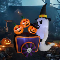 Inflatable Inflatable Witch Lighted Inflatable Ghost Outdoor Halloween Decoration Bright for Yard, Garden, Lawn