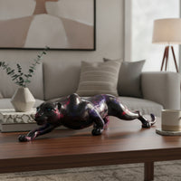 Leopard Figurine Decorative Leopard Statue Panther Statue Elegant Cheetah Sculpture Eye-Catching for Home Decorators