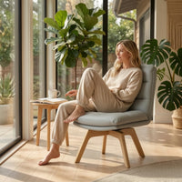 High-Back Cushioned Office Chair Modern Padded Desk Chair Rolling Furniture Swivel for Telecommuting Workers