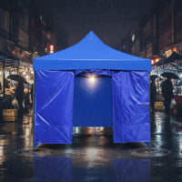Four-Sided Market Tent All-Around Cover Enclosed Canopy Tent Stall Rain Shelter for Vendors, Street Vending