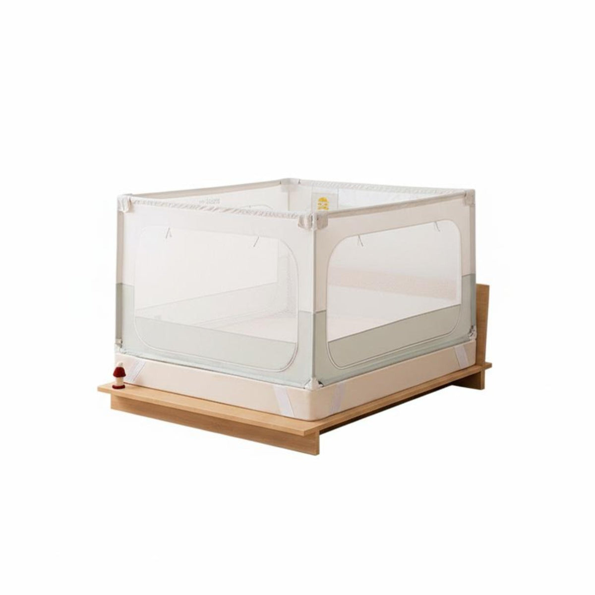 Insect Protection Infant Anti-Fall Mosquito Net Full Enclosure Bed Tent See-Through Mesh Baby Safety Gear Zippered Entry for Infants, Toddlers, Parents, Indoor, Bedroom, Nap Time, Travel