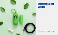 14 Pieces Capsule-Shaped Bag Holder with Fastener Refillable Dog Poop Bags Watertight Lightweight