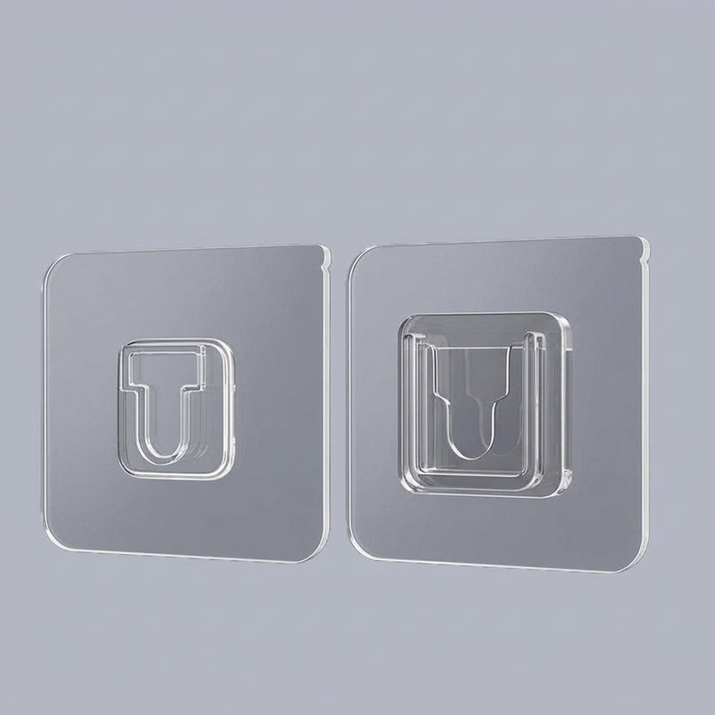 Adhesive Power Strip Holder, Traceless Wall Mount Buckle for Basin Strong Hooks for Kitchen, Renters Friendly 20 Pack