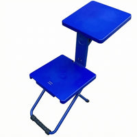 Folding Writing Chair Foldable Portable Desk Chair Metal Frame Mobile Seating for Transport