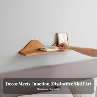 DrillNo-Drill Installation Mountain-Shaped Display Board Easy to Install Wall Shelf Customizable Layout Floating Ledge for DIY Beginners, Decor Enthusiasts, Living Room, Bedroom, Home Office, Entryway
